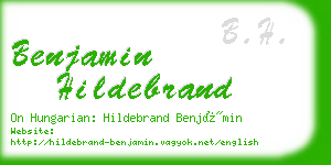 benjamin hildebrand business card